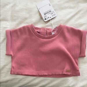 Pink Ribbed Baby Top NWT‎